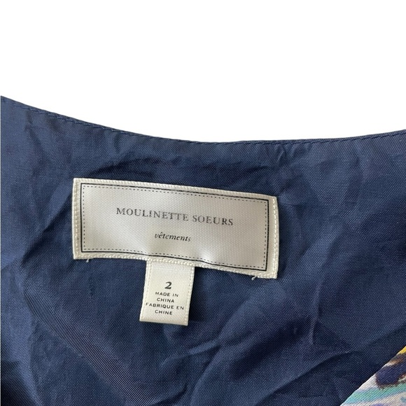 Anthropologie Moulinette Soeurs Oak Apple dress Silk Faux Wrap Quiet Luxury 2 - Picture 10 of 11